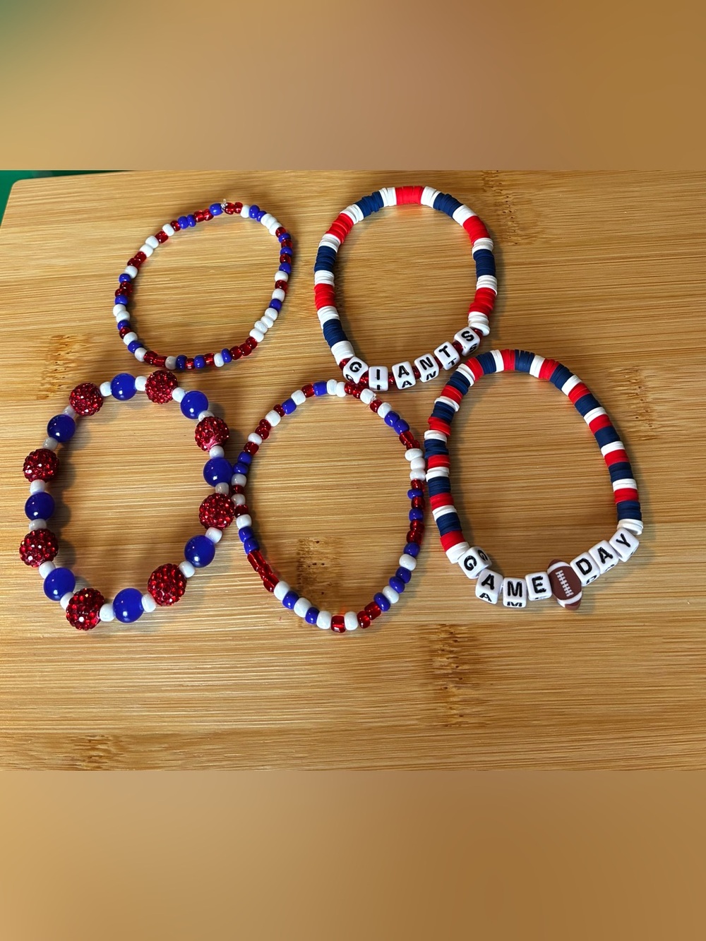 Giants 'Game Day' Beaded Bracelet Set - Picture 3 of 4